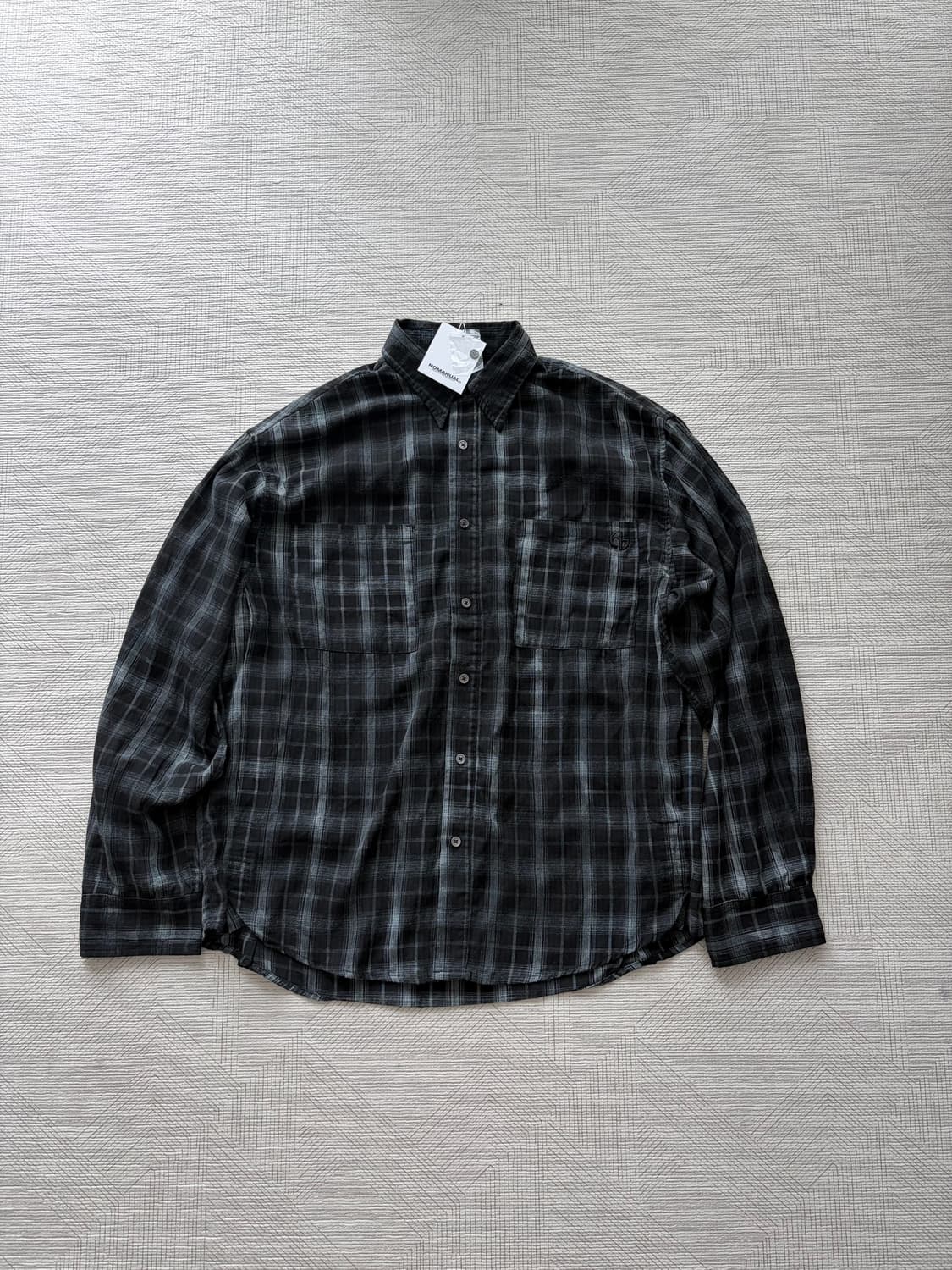 노매뉴얼 O.D CHECK SHIRT - BLACK 상품이미지4
