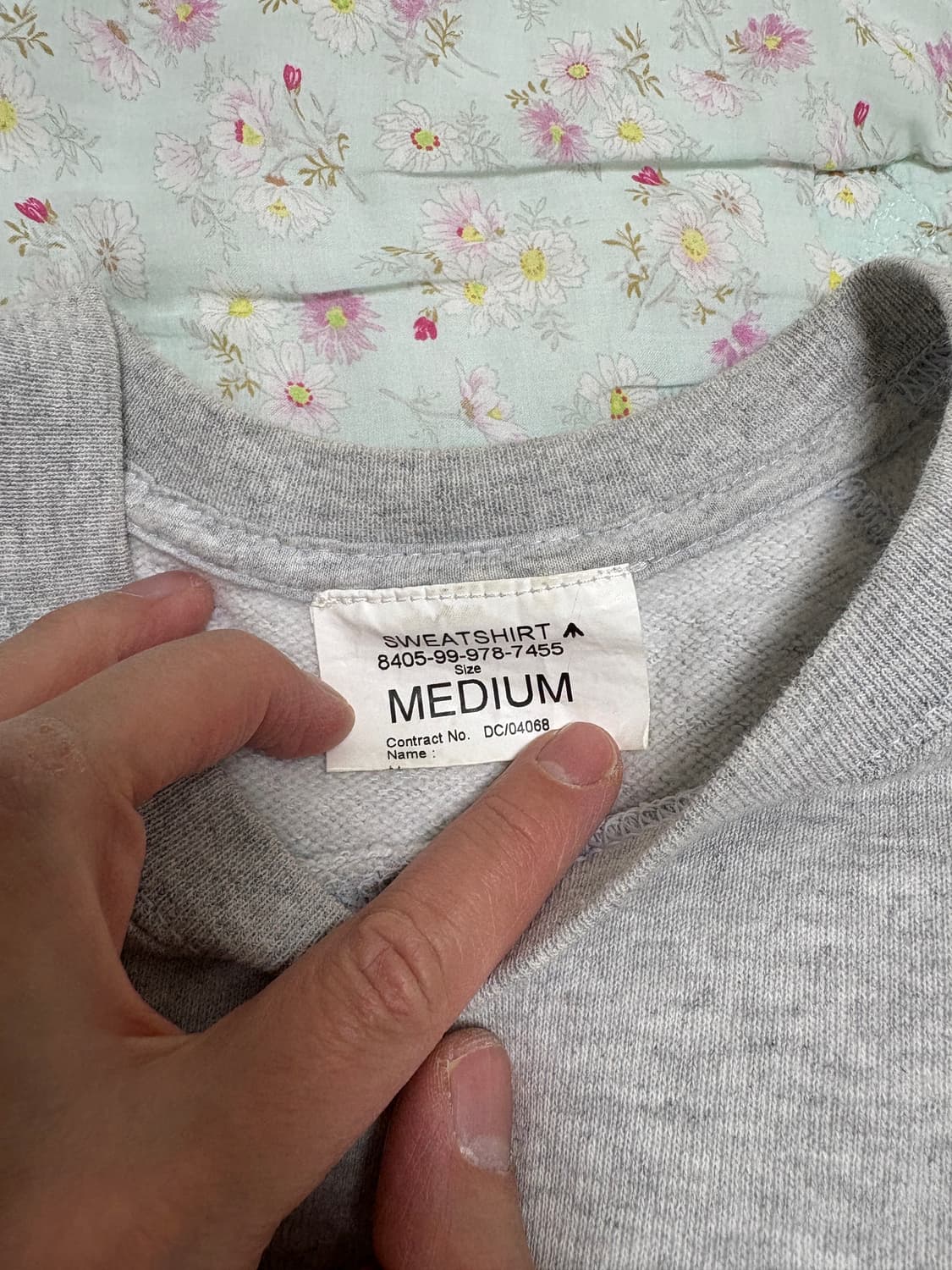 영국군 보급 트레이닝 셔츠 그레이 맨투맨 M(100-105) 상품이미지2