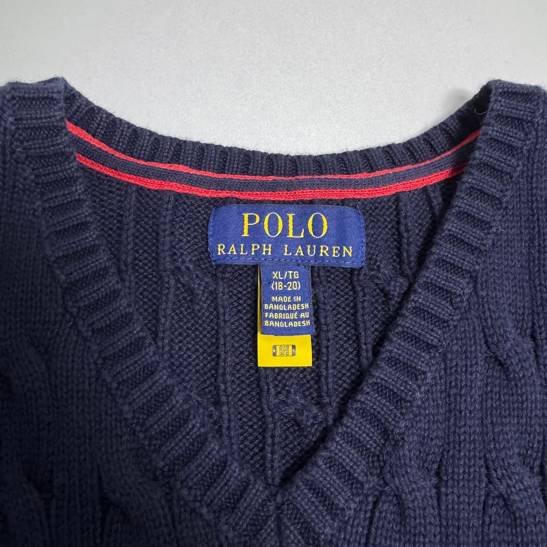 폴로 랄프로렌 키즈 니트 조끼 XL 네이비 상품이미지2