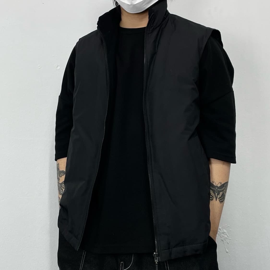 M(L) 입생로랑 빅로고 구스다운 패딩 베스트 상품이미지2