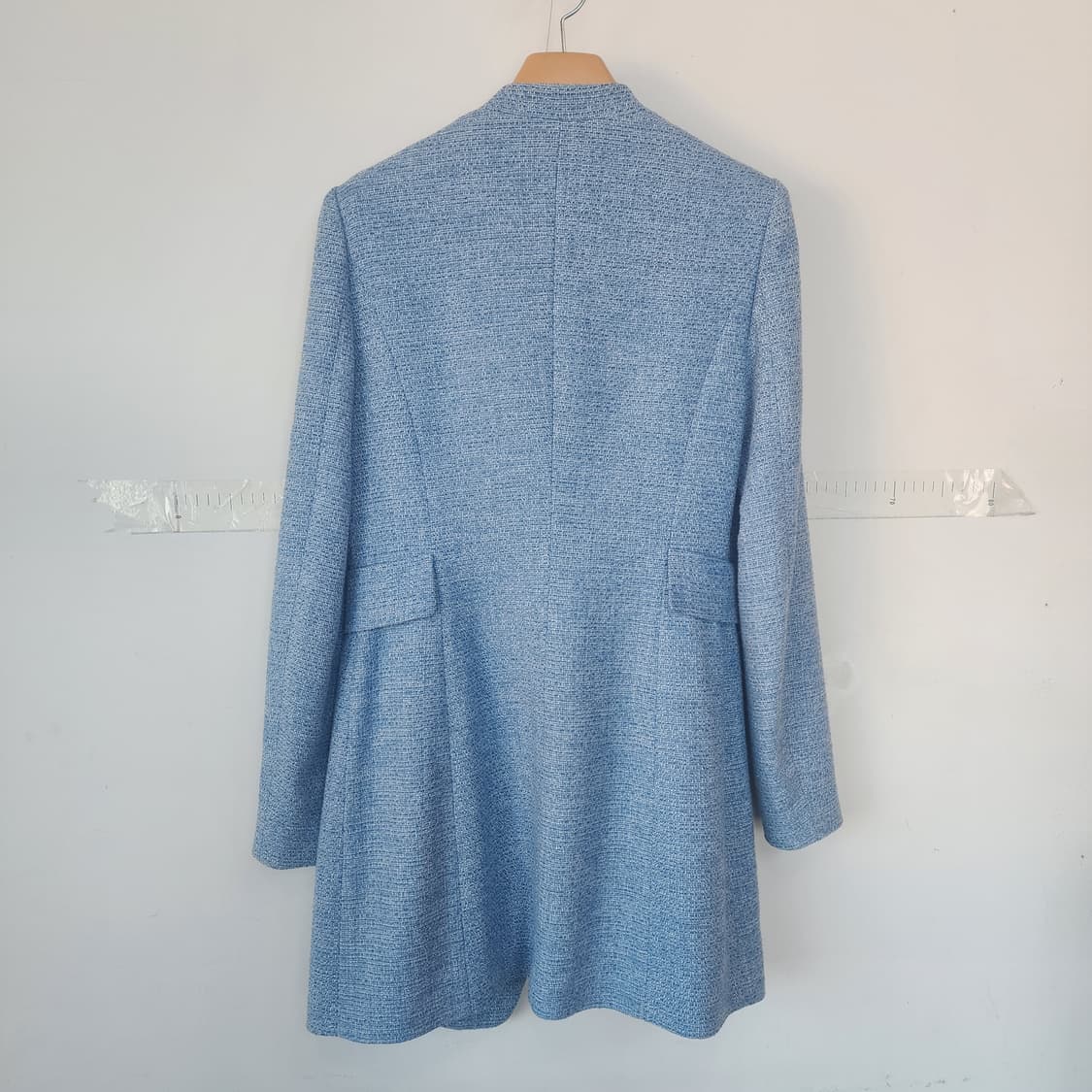 미니멈 트위드 롱 자켓 블루 상품이미지6