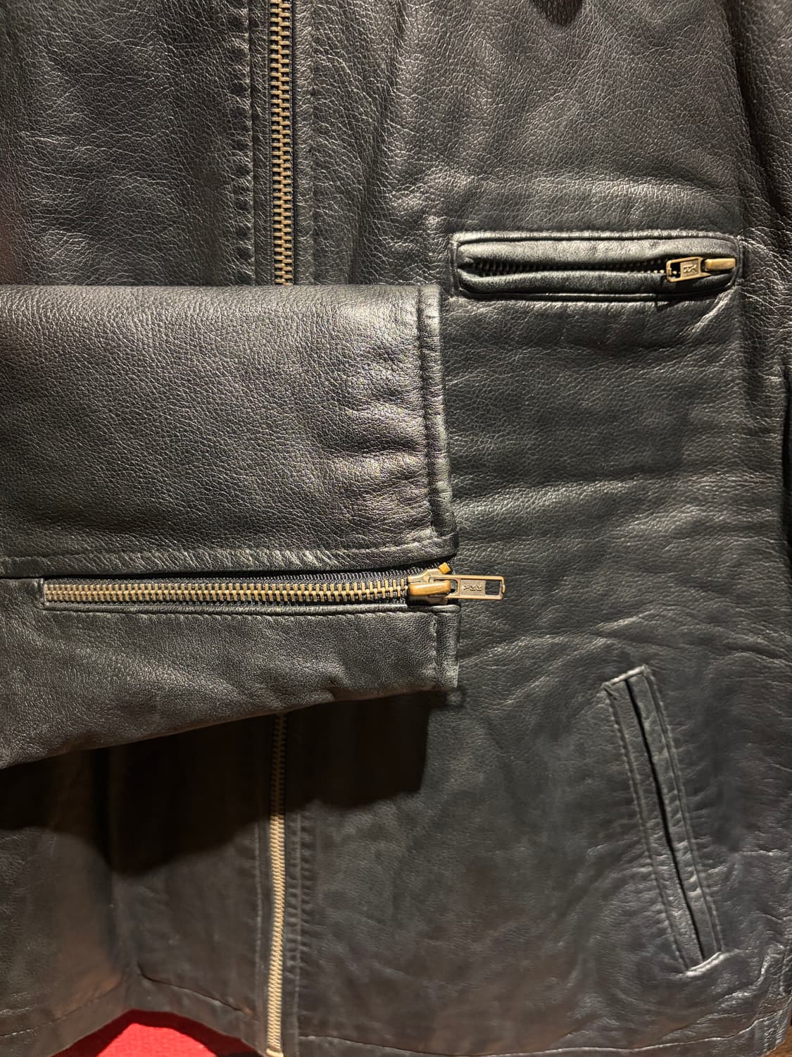 Real sheep leather work jacket /가죽 워크 자켓 상품이미지6