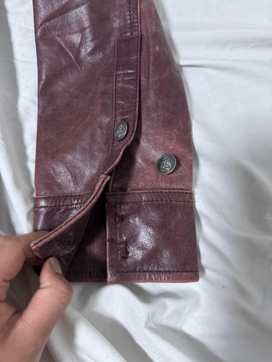 ASM 버팔로 레더 트러커 자켓 y2k vkei 토네이도마트 상품이미지7