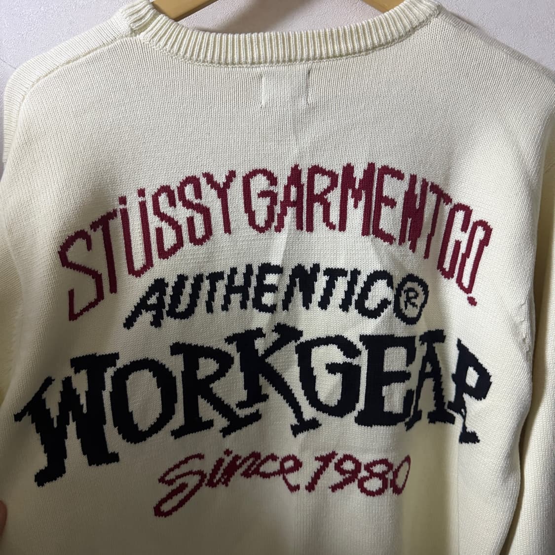 스투시 어센틱 워크기어 스웨터 내츄럴 M (남성 100정도) 상품이미지10