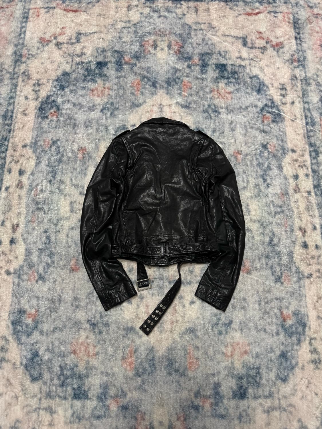 Unknown vegetable lamb skin rider jacket 상품이미지7