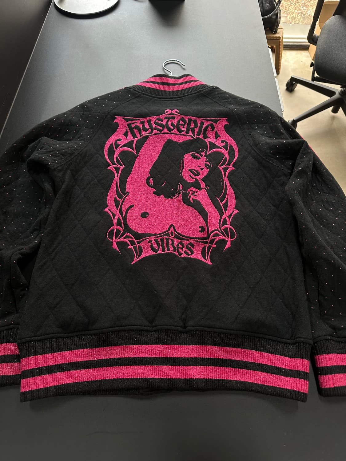 히스테릭글래머 핑크도트 히스걸 퀼팅 바시티자켓 상품이미지6