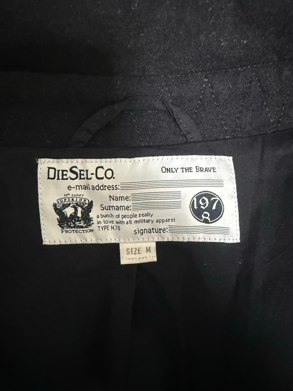 디젤(Diesel) 울 니트 콤비 피코트 상품이미지3