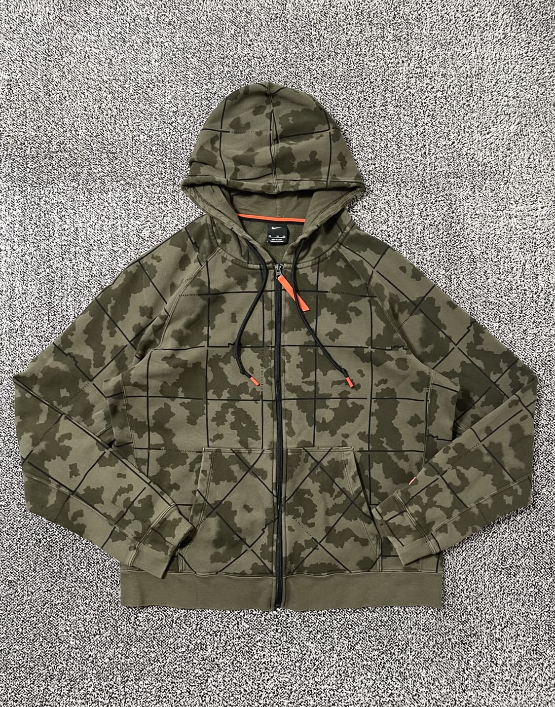 빈티지9. 나이키 르브론 제임스 카모플라쥬 후드집업 후드티 스웻 그린 상품이미지1