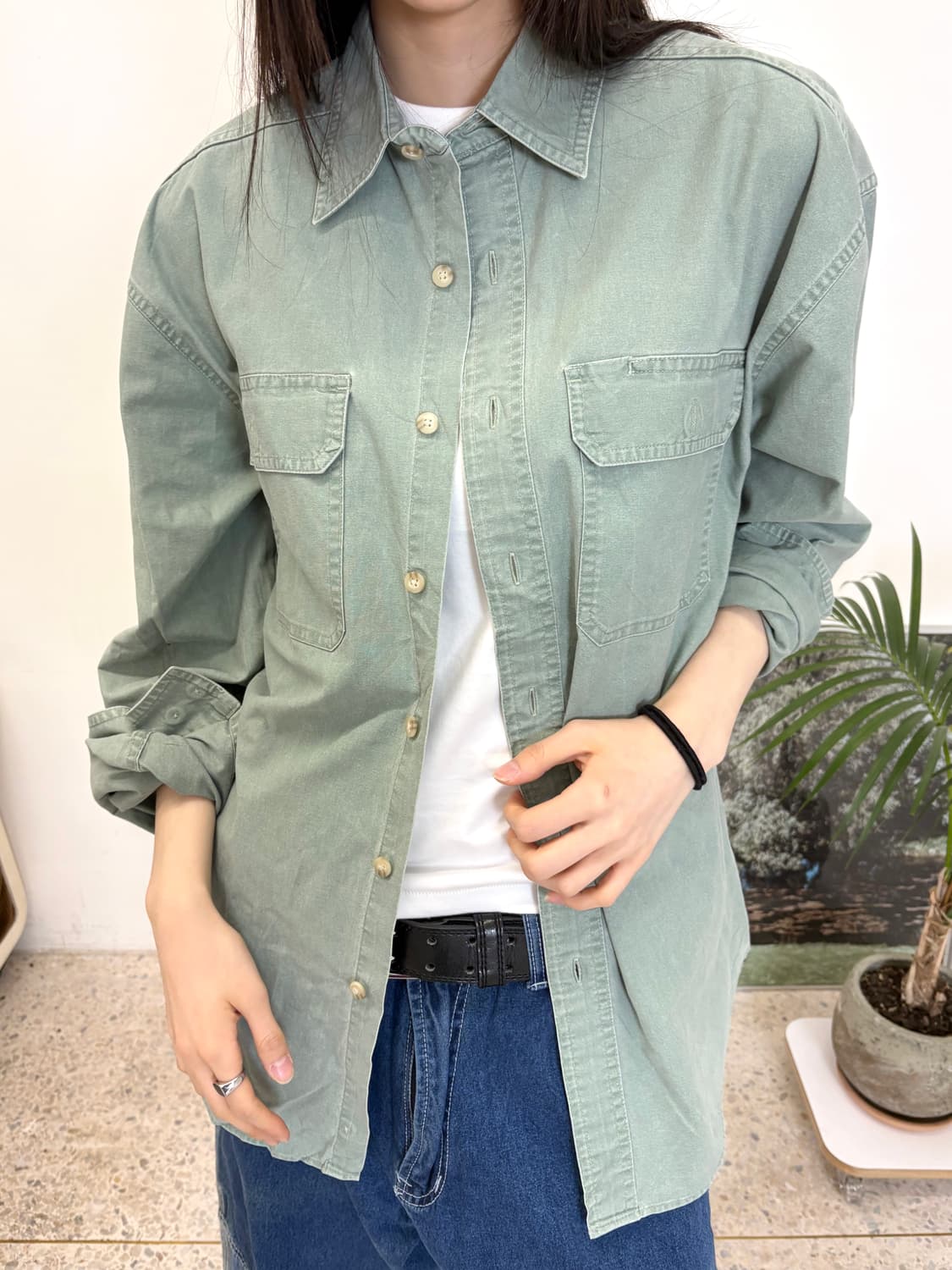 L.L.Bean 빈티지 코튼 워크 셔츠 상품이미지7