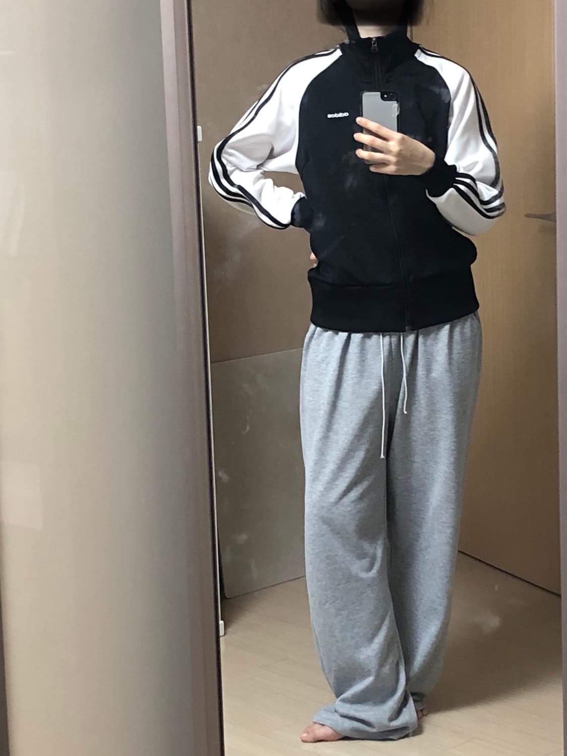 M 검흰 아디다스 집업 져지 자켓 상품이미지10