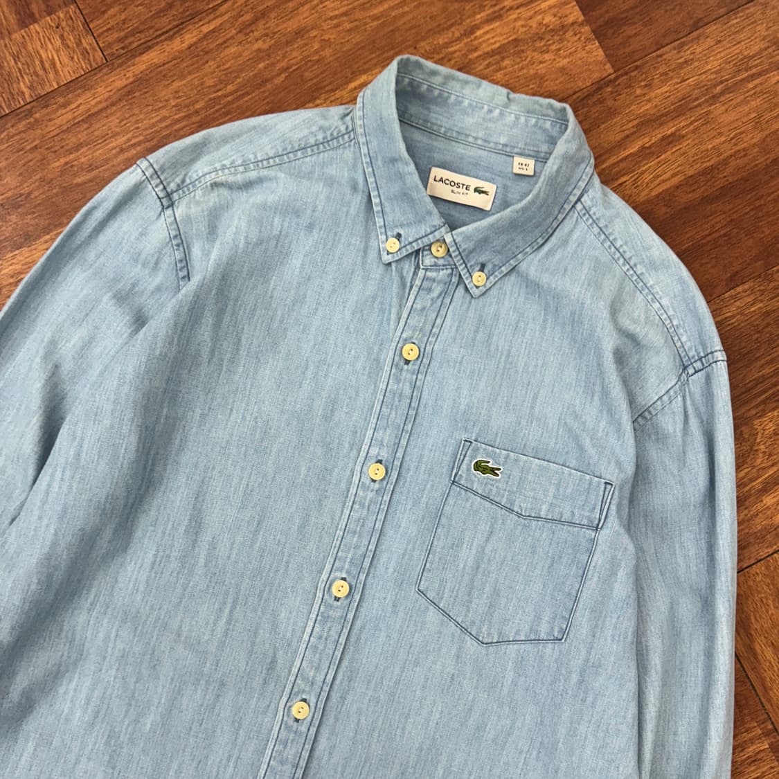 105 라코스테 슬림핏 데님 남방 셔츠  상품이미지2