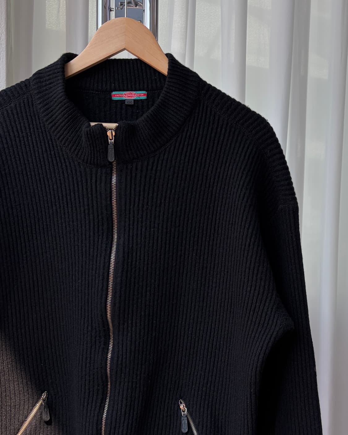 [L]마리떼 프랑소와 저버 90s 올드 스펠아웃 니트 집업 상품이미지5