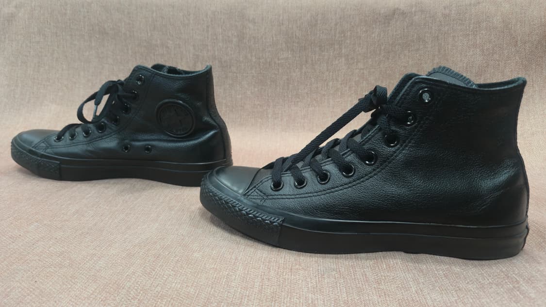 컨버스 260mm- 척테일러 올스타 레더 하이 블랙 모노 상품이미지4