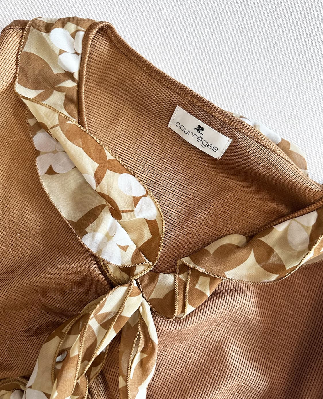 COURRÈGES floral ribbon top 상품이미지9