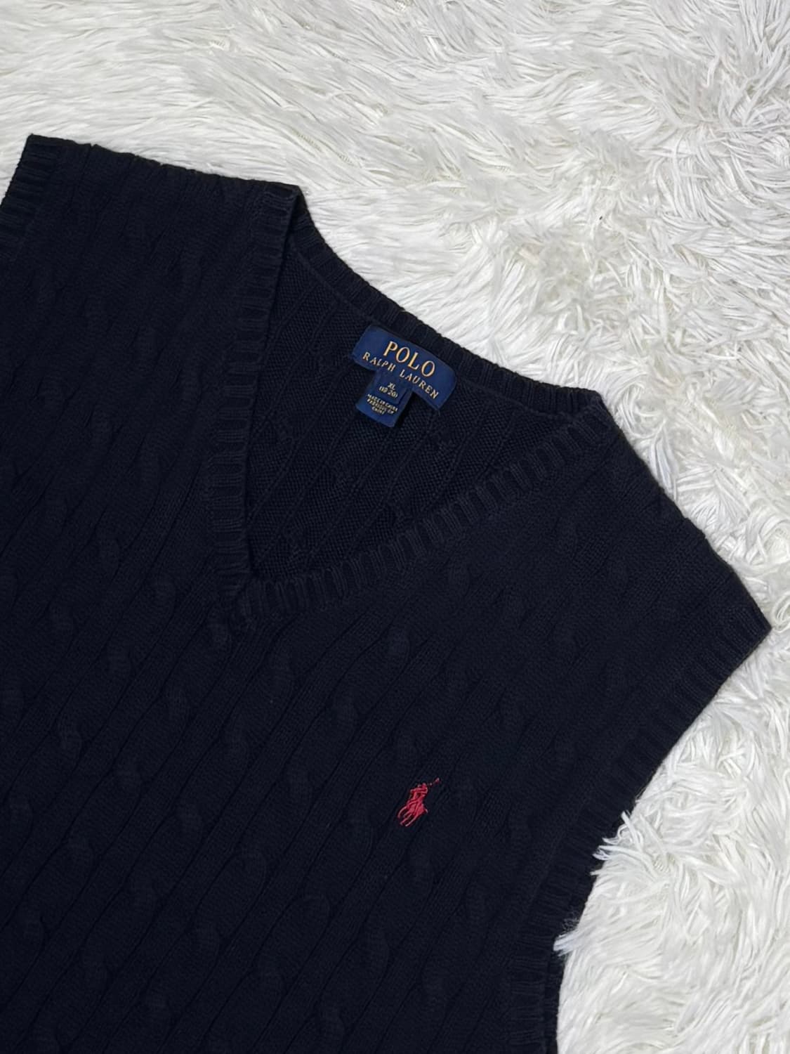 폴로랄프로렌 레드포니 네이비 케이블 니트조끼 상품이미지4