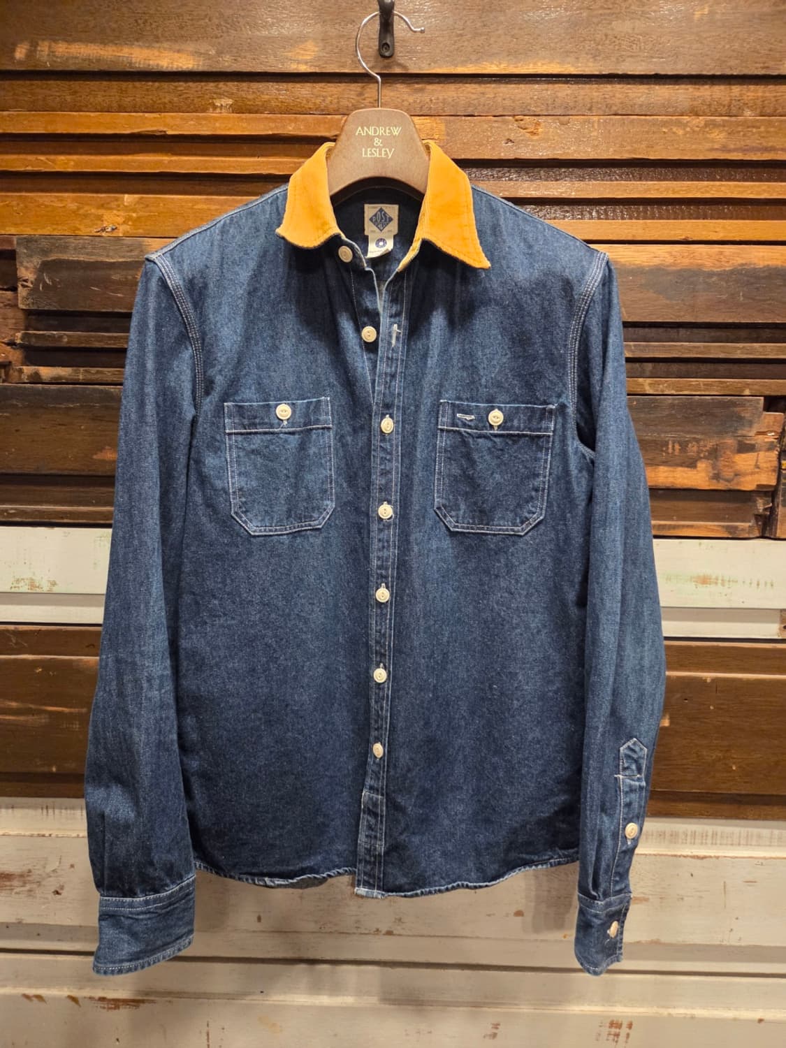 포스트오버롤즈 데님셔츠 상품이미지1