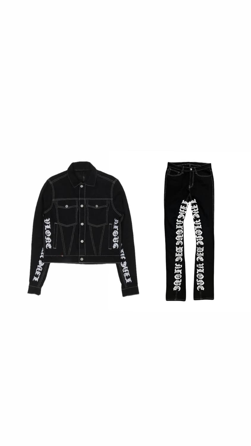 브이론 LVDV 데님자켓 OG 검흰 미판 상품이미지1