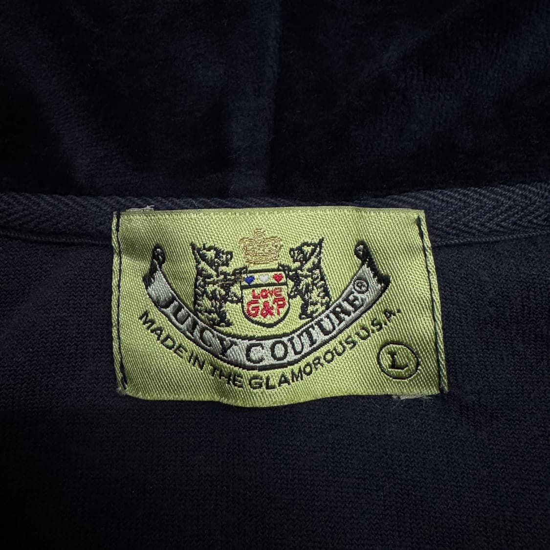 쥬시꾸뛰르 Y2K 딱붙 벨벳 후드집업 상품이미지4