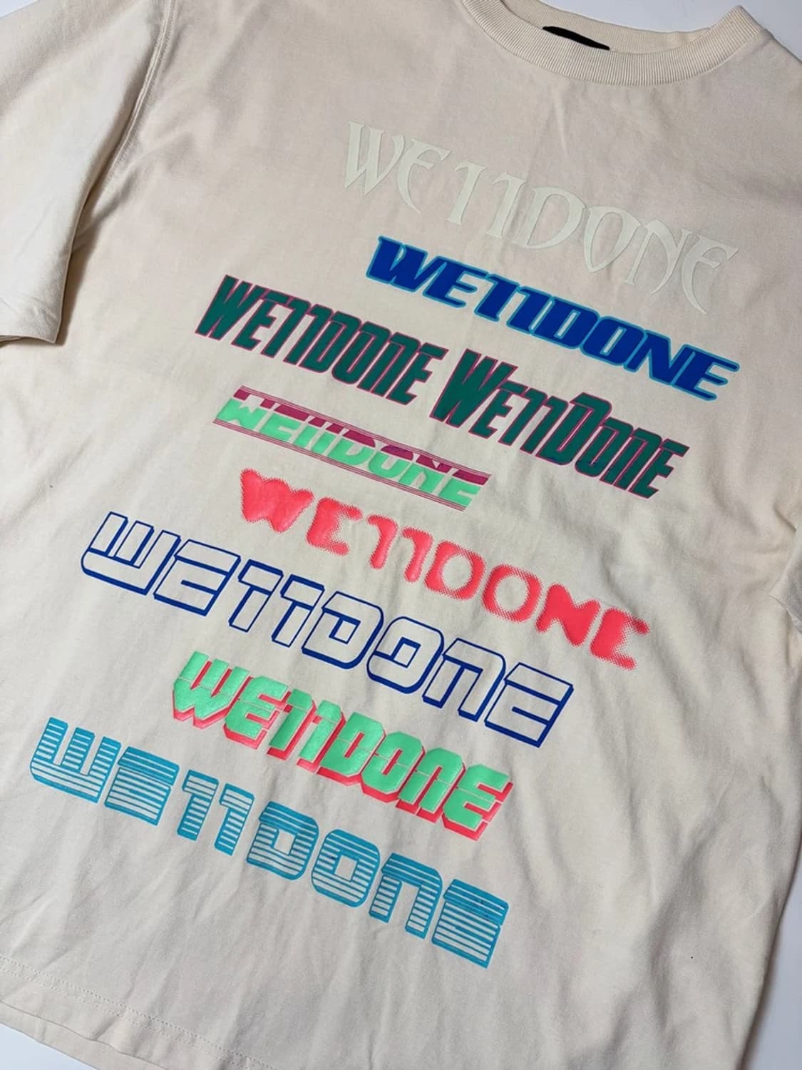 웰던 WE11DONE 멀티 그래픽 오버 반팔 티셔츠 PN9274 상품이미지4