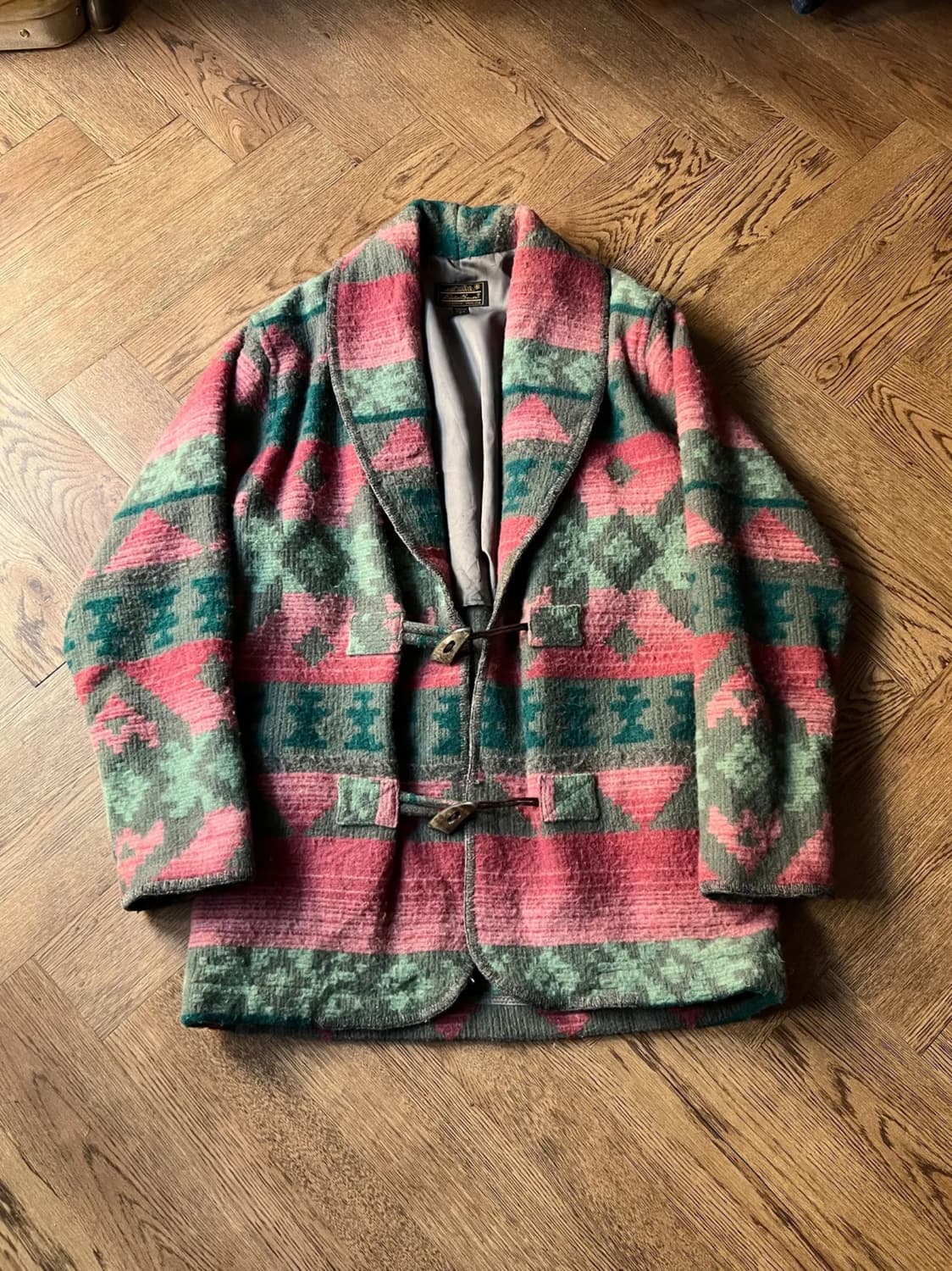 [S]90's 에디바우어 아즈텍 울 코트 상품이미지1