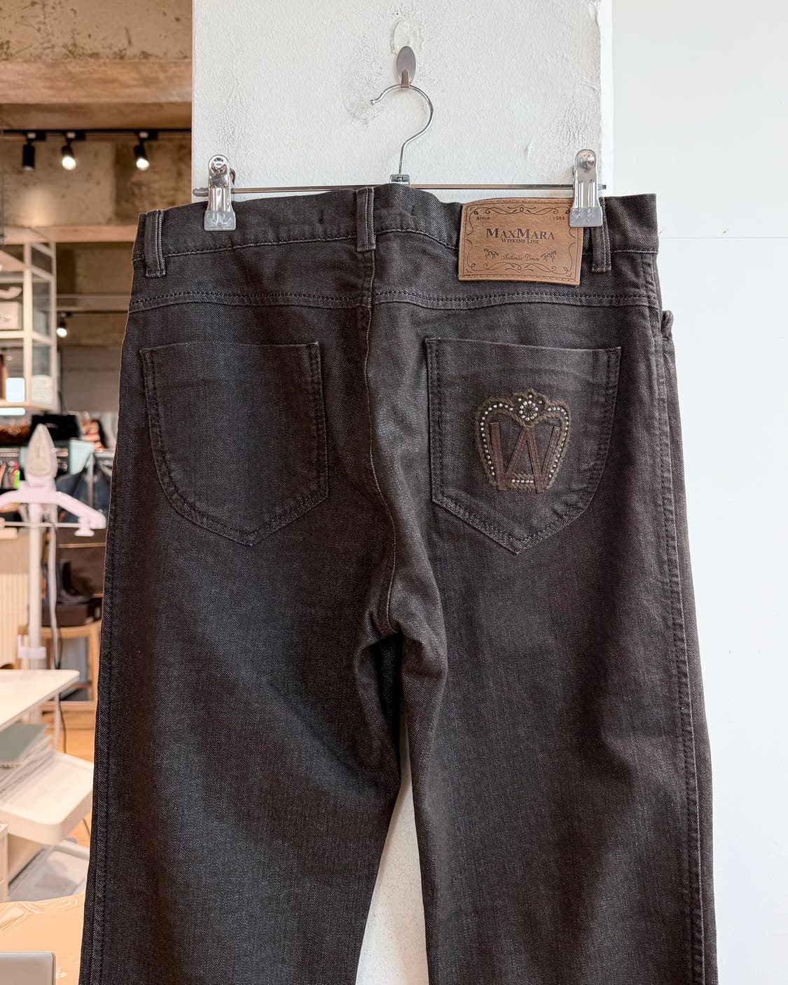 막스마라 위캔드 브라운 데님 부츠컷 팬츠  상품이미지6