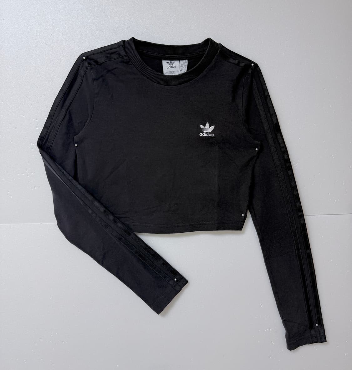🖤adidas 아디다스 크롭 긴팔 티셔츠 블랙 XS 🖤 상품이미지2