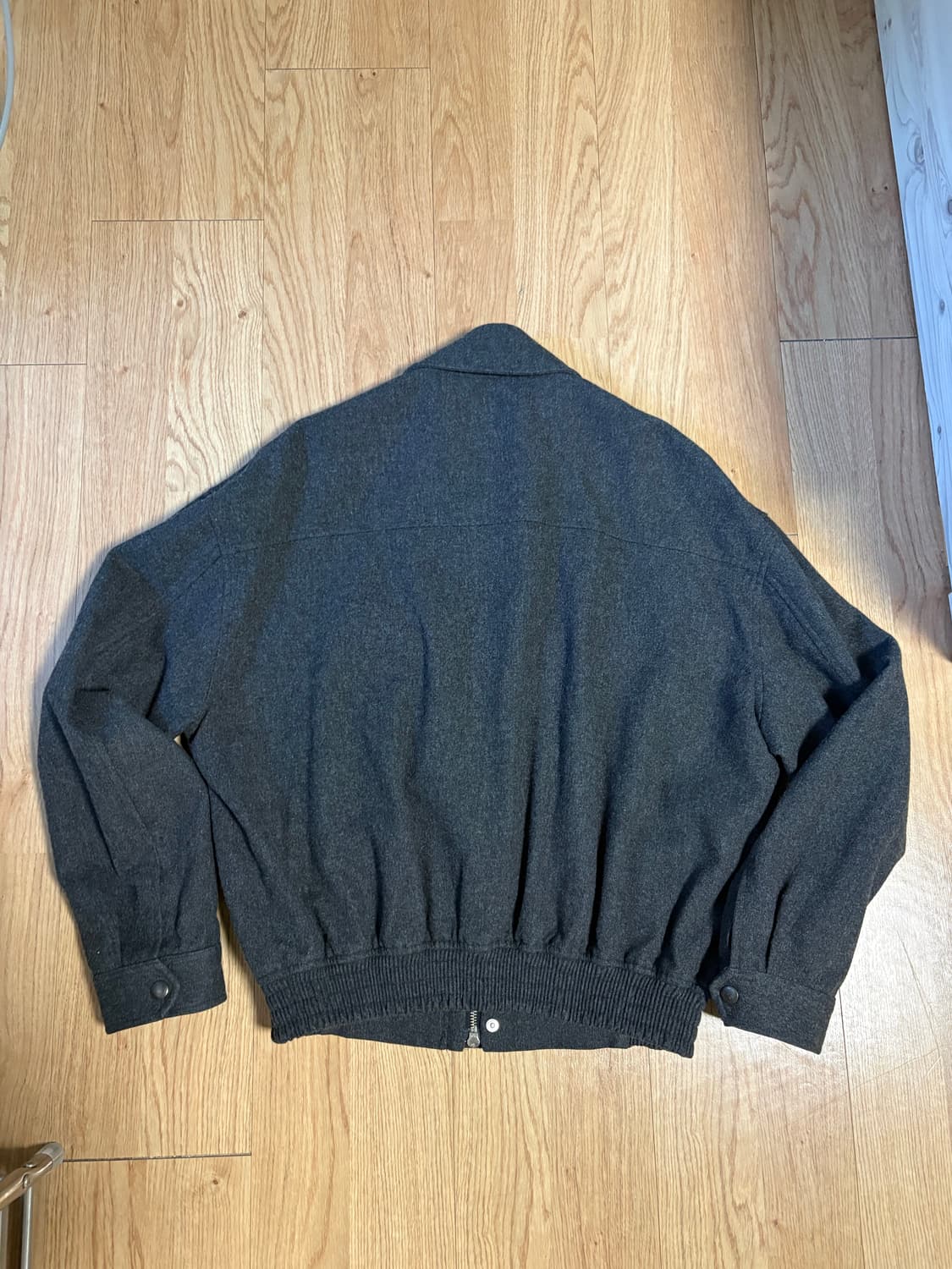 토니웩 메리노울 체스트포켓 블루종 다크그레이 상품이미지4