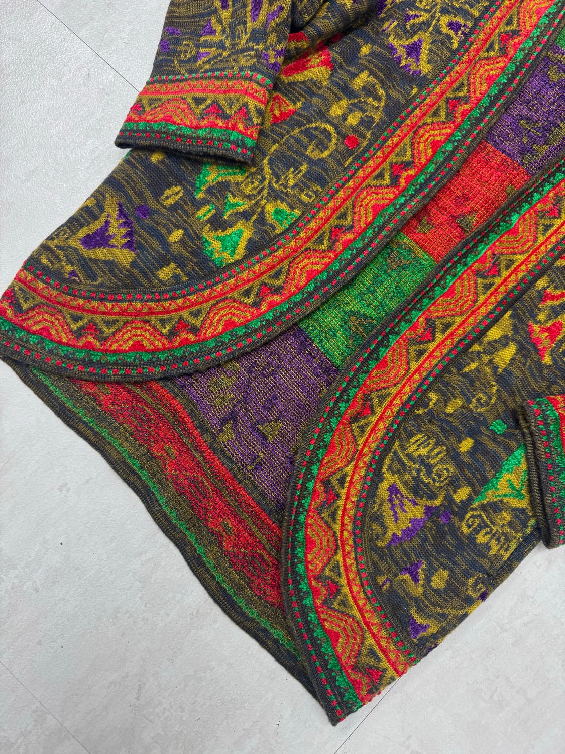 •Japanese Vintage 90’s에스닉 패턴 니트 가디건 상품이미지3