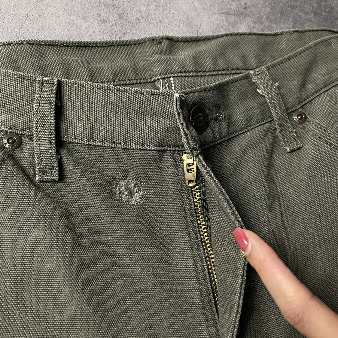 DICKIES 디키즈 카키 카펜터 워크 하프팬츠 A01114 상품이미지3