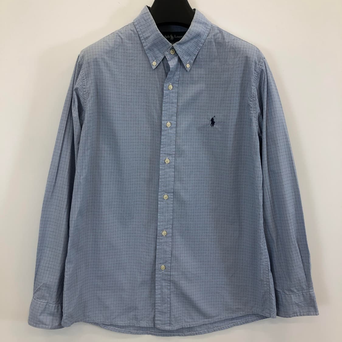 폴로 랄프로렌 커스텀핏 깅엄셔츠 XL 네이비포니 상품이미지1