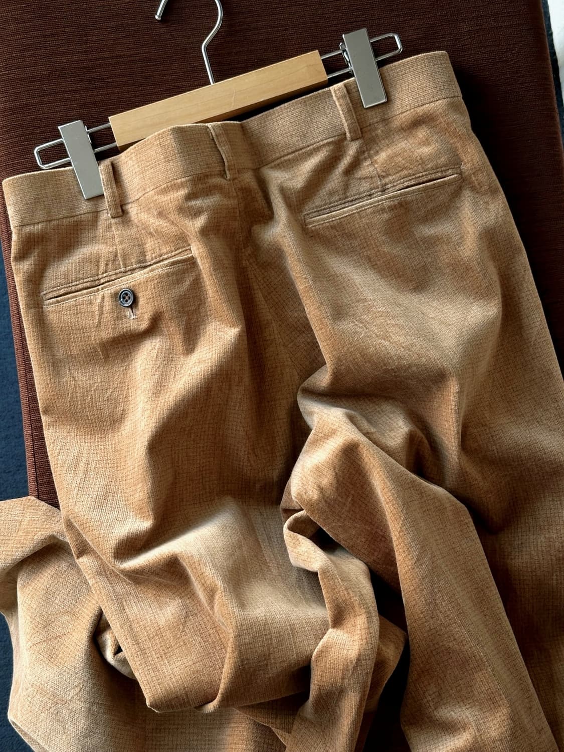 Cord design 2 tuck wide pants 상품이미지1