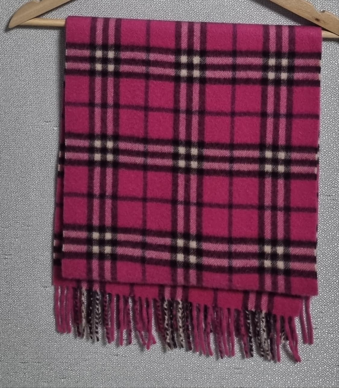 버버리 핑크 노바체크 캐시미어100% 목도리 머플러 상품이미지2