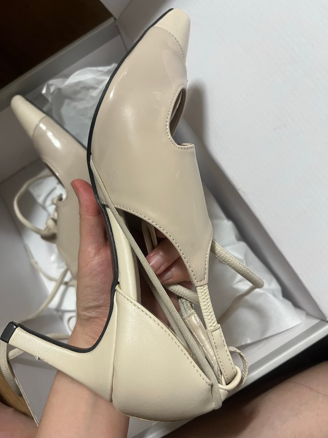 Ojos Multistrap Stiletto Heels Beige 235 상품이미지5