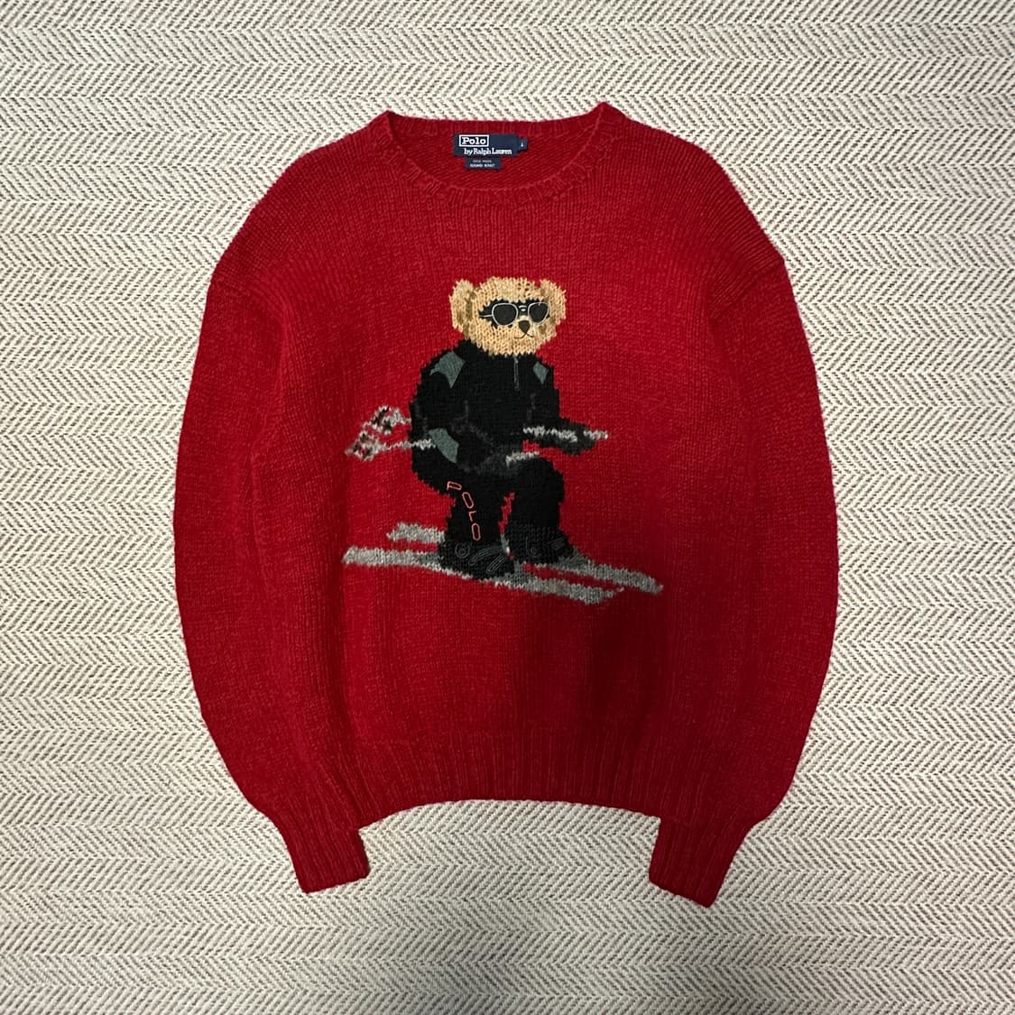 POLO RALPH LAUREN bear hand knit red 상품이미지1