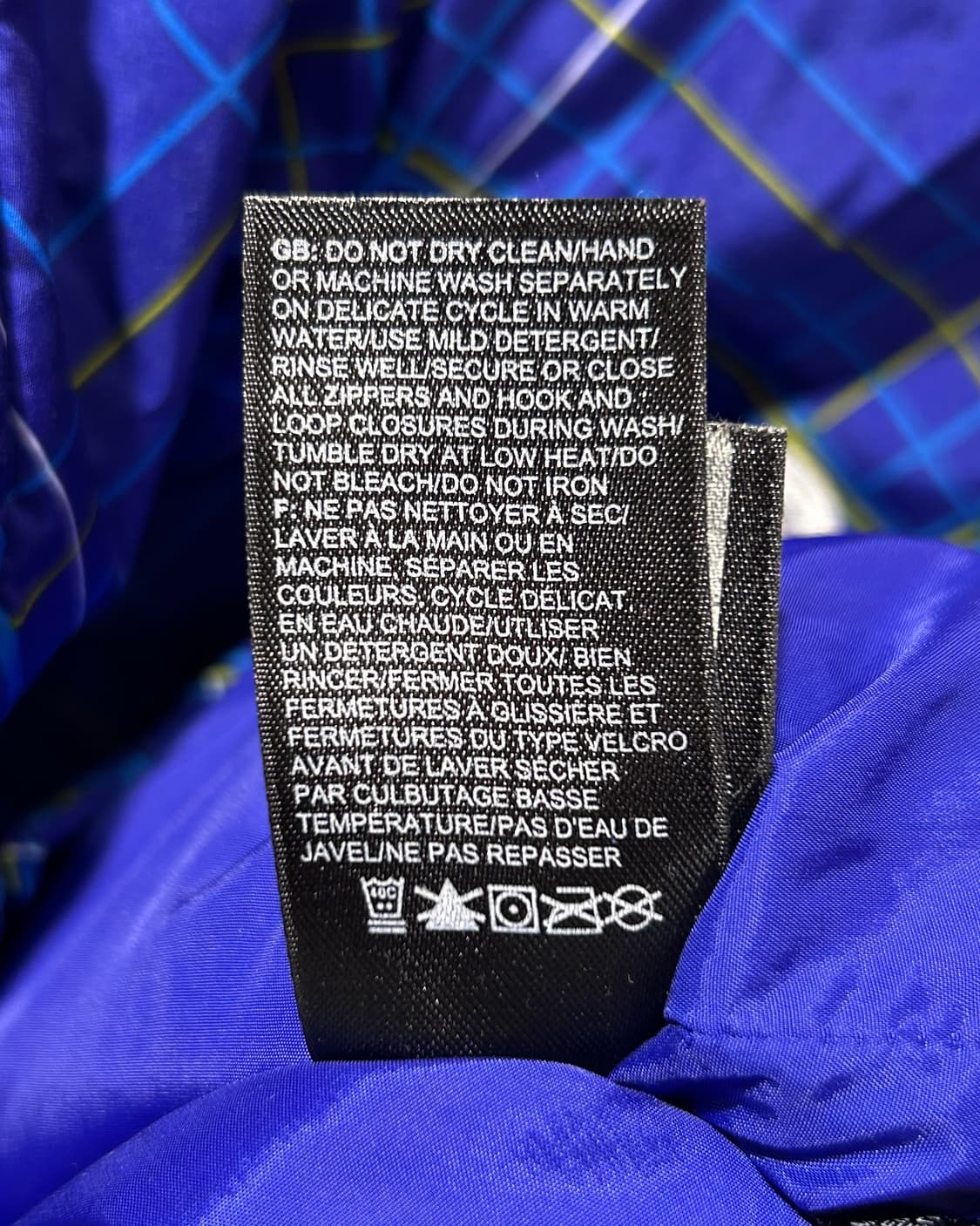 L 노스페이스 화이트라벨 블루 체크패턴 경량 패딩 상품이미지6