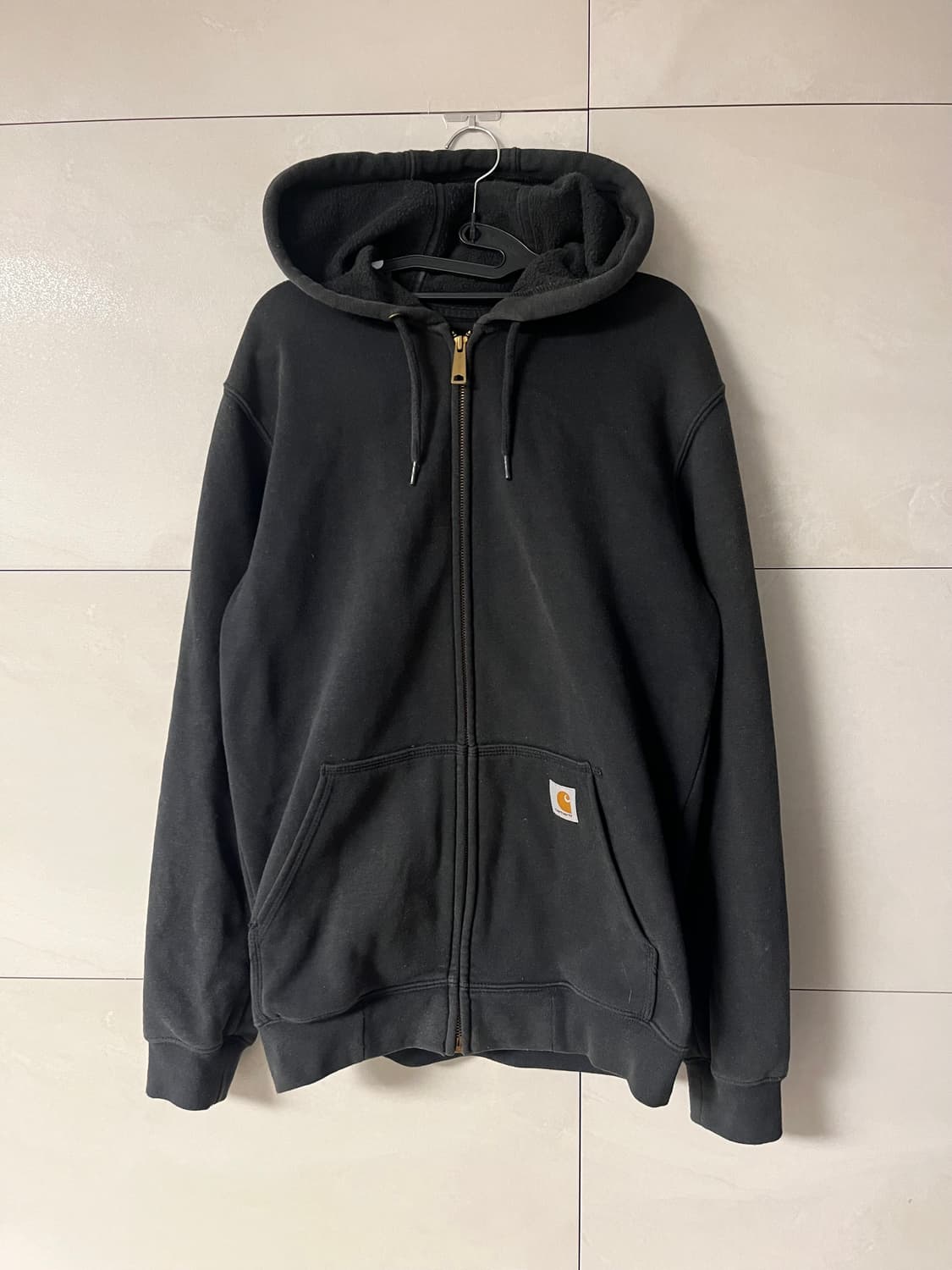 칼하트 오리지널핏 후드집업 블랙 (S) 상품이미지3