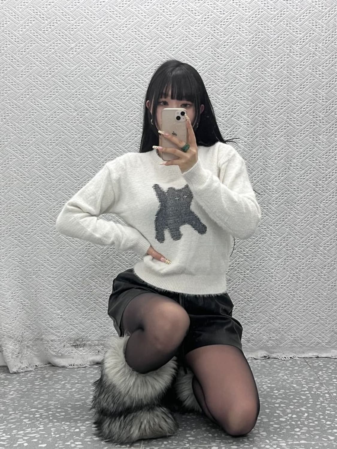 에이이에이이 AEAE 플래쉬드 앙고라 울 니트 스웨터 90 C09895 상품이미지2