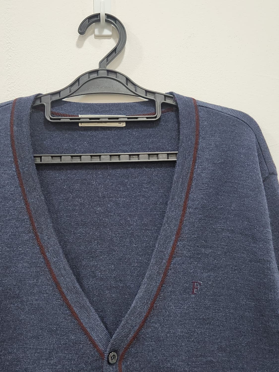 [100] 프랑코페라로 울 혼방 네이비 가디건 남성 100사이즈 상품이미지3