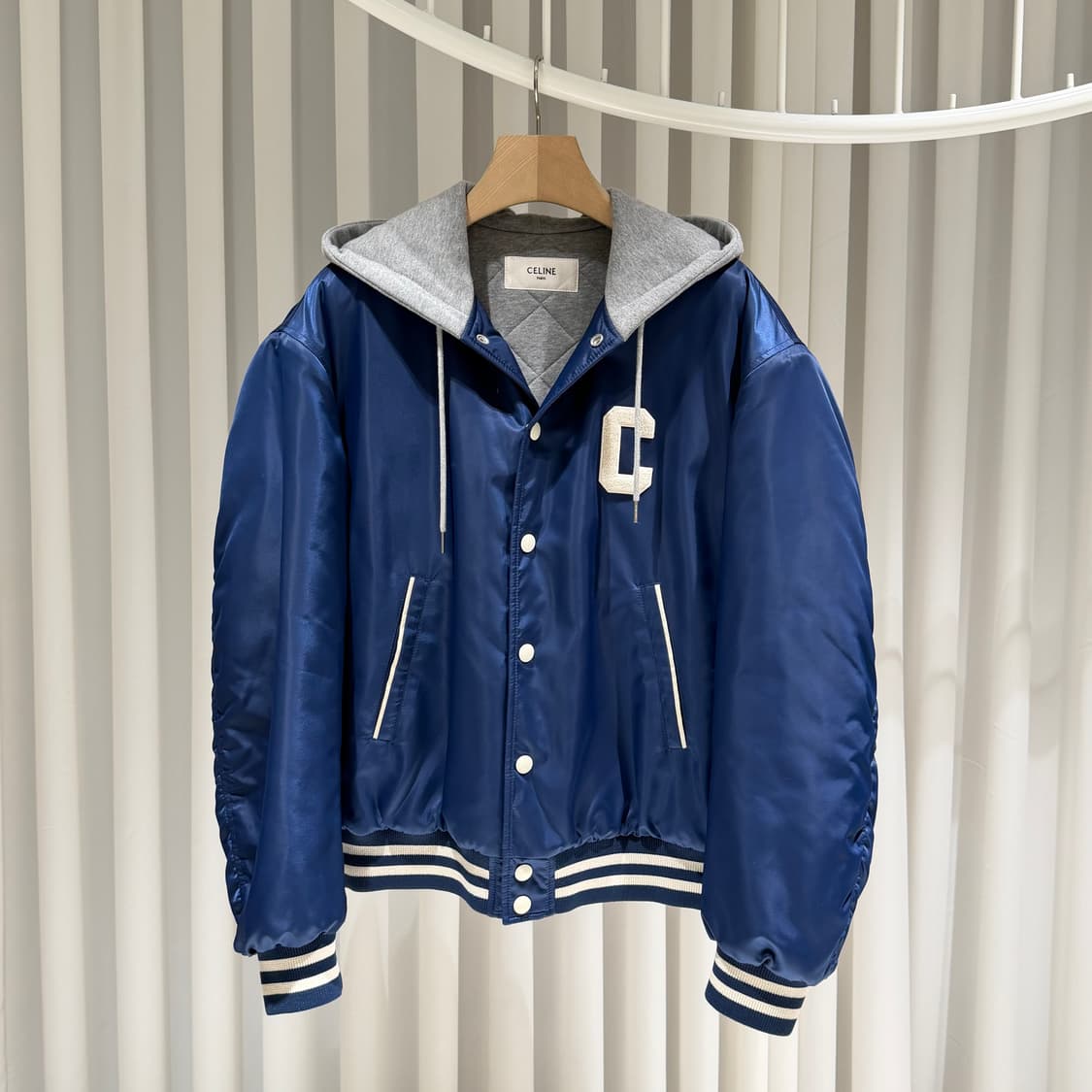 (S+/52) / 셀린느 오버사이즈 후드 테디 네이비 자켓 상품이미지2