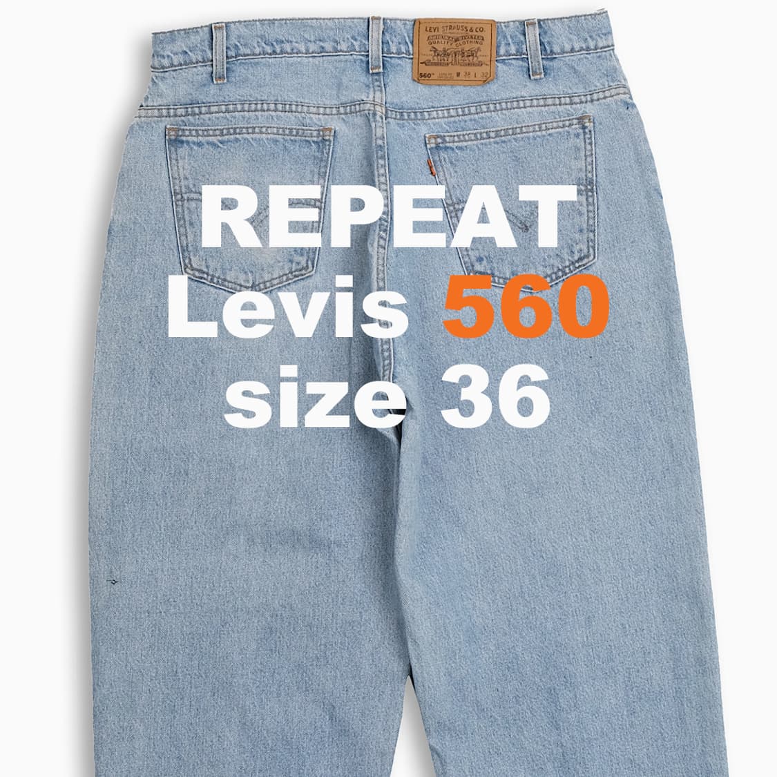 리바이스 560 오렌지탭 연청 90s 36 인치 OR5603803 상품이미지1