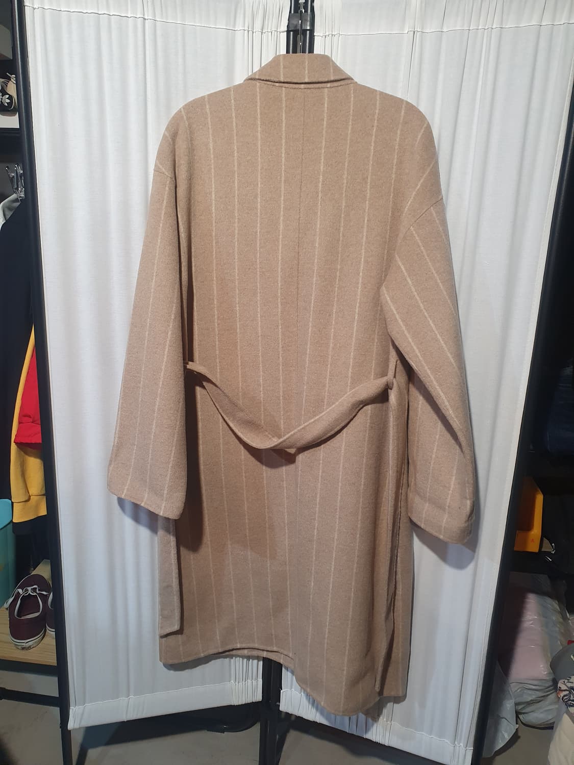 자라 베이지 스트라이프 더블 코트 2200313 상품이미지2