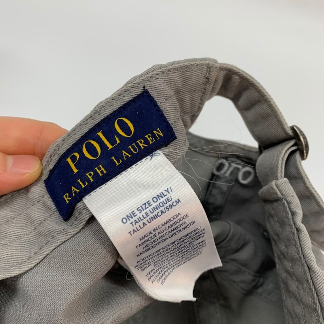 폴로 랄프로렌 워시드 그레이 치노 볼캡 상품이미지7