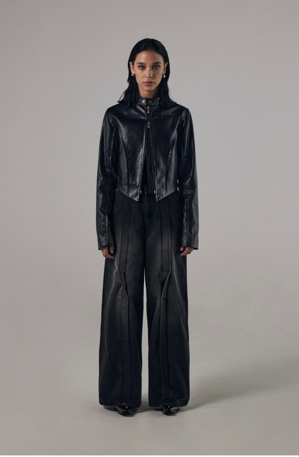 트리밍버드 레더 바이커 자켓 상품이미지4