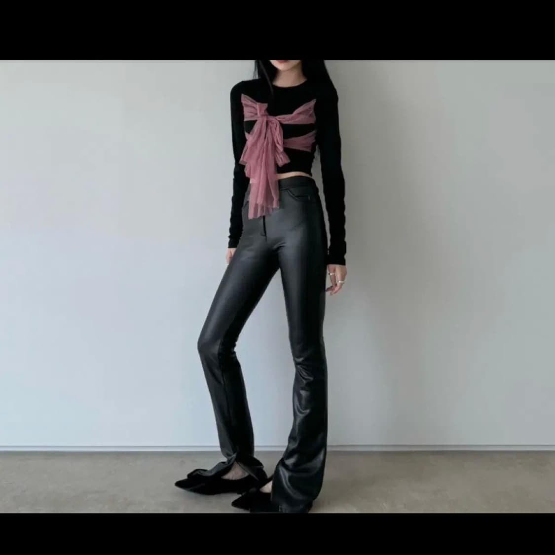 리본 샤 타이 긴팔티셔츠 상품이미지3