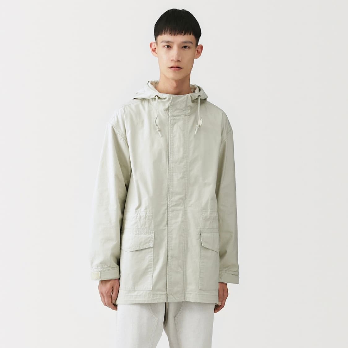 <새상품>SNS인기 무인양품 LABO 코튼 라이트 캔버스 후드 블루종 상품이미지2