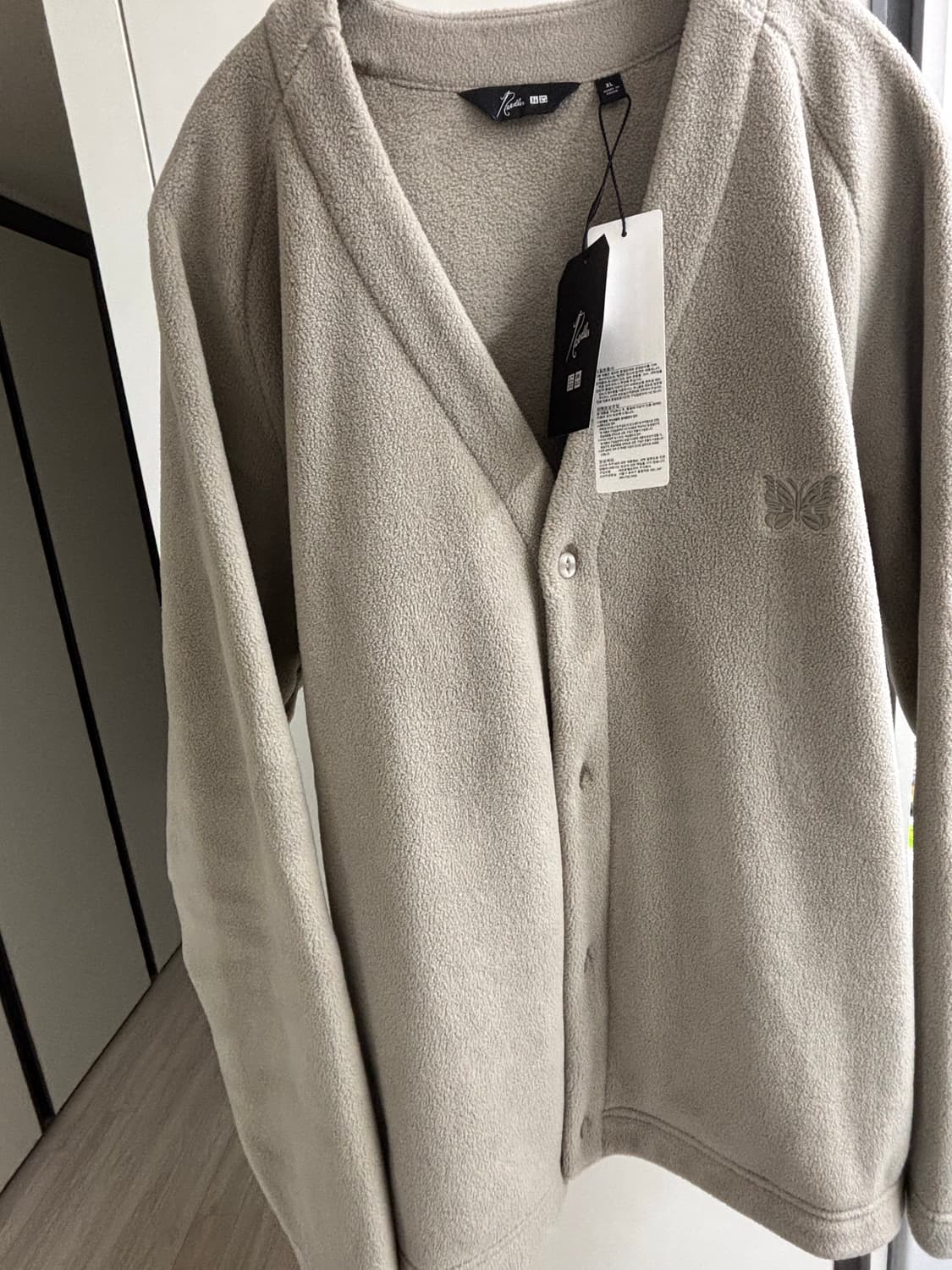 (XL) 유니클로 니들스 오버사이즈 플리스 가디건 베이지 상품이미지2