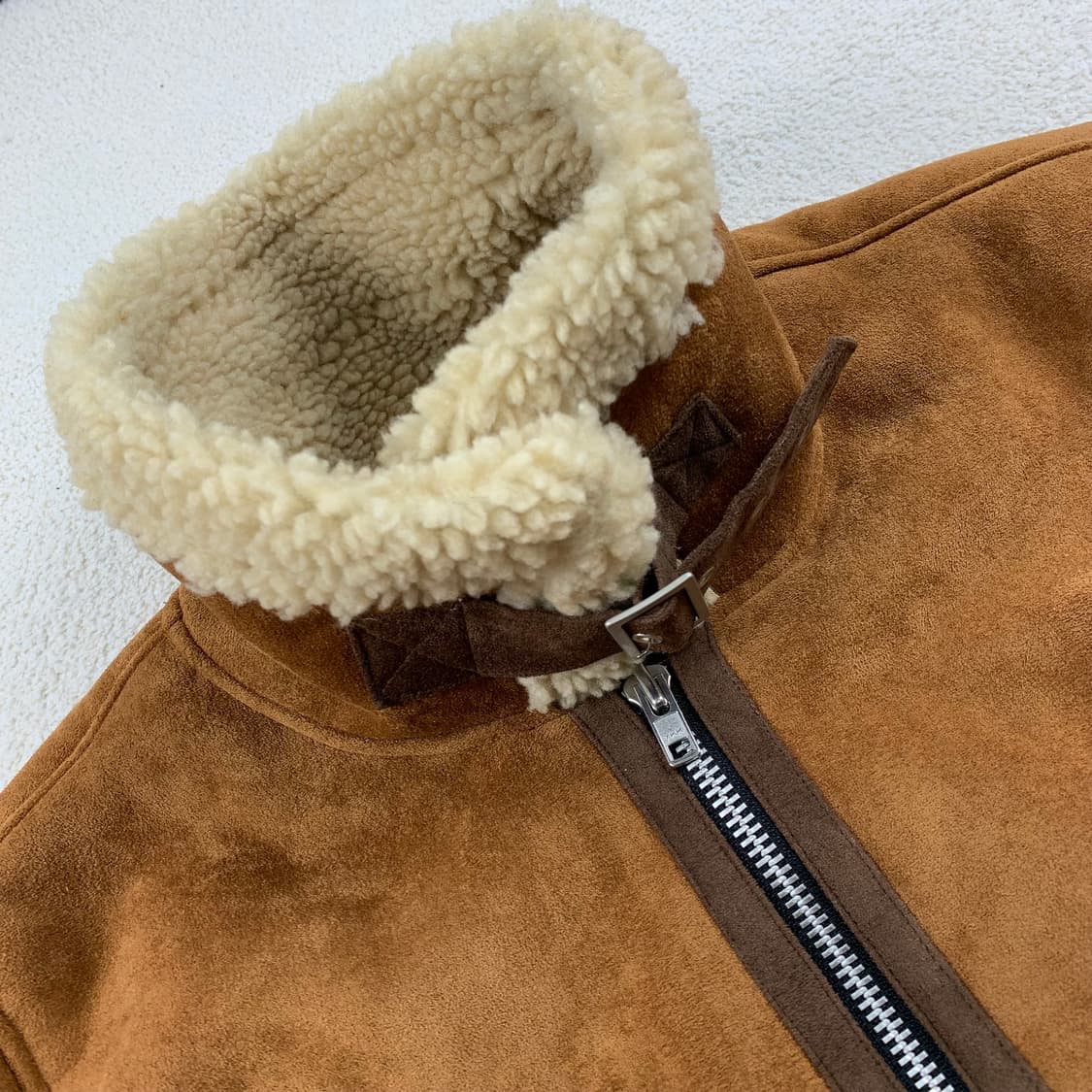 어반스터프 페이크레더 무톤 스웨이드 무스탕 자켓  상품이미지3