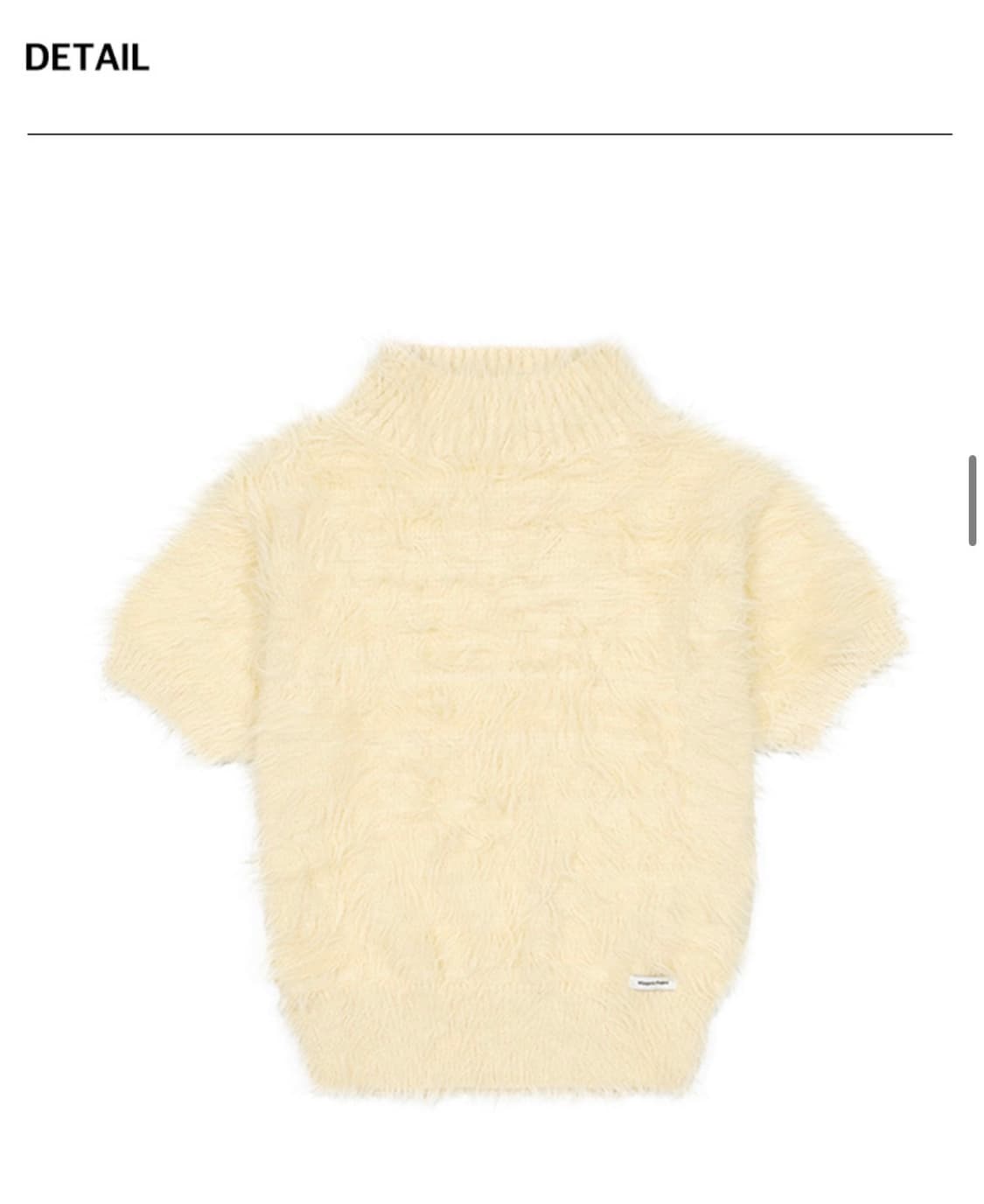 마가린핑거스 하이넥니트 라이트옐로우 상품이미지2