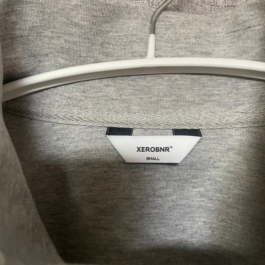 [S] 제로 풀 집 핑거 홀 스웨트 셔츠 멜란지 그레이 상품이미지4