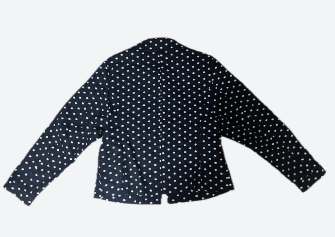 일제) 블랙화이트 플라워 자수셔츠 상품이미지2